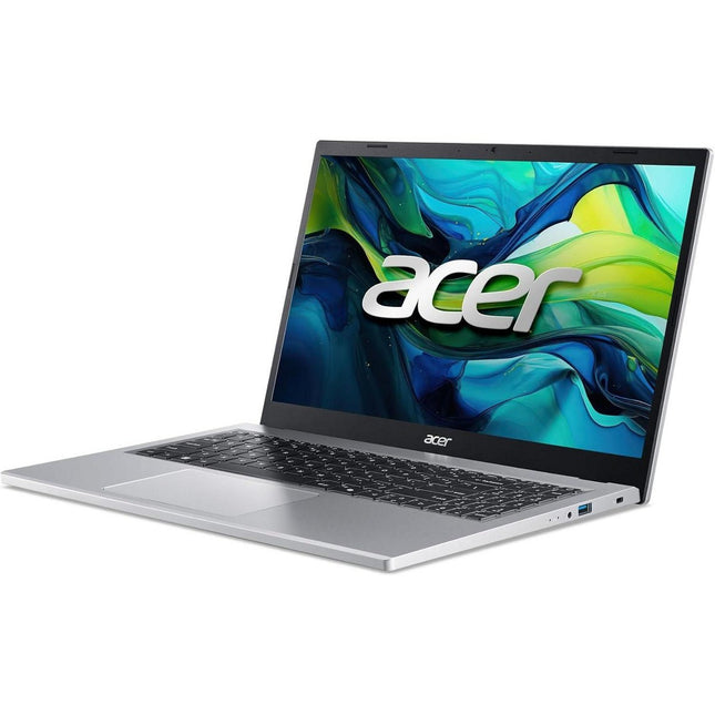 Acer Aspire Go 15 AG15-21P-R5YG plateado - teclado y puertos