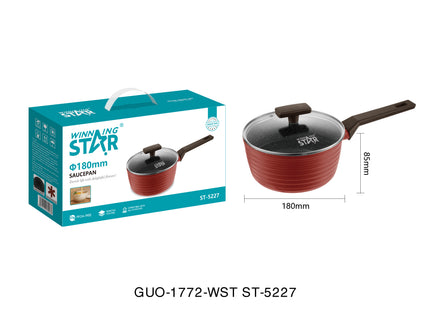 Cacerola Antiadherente Winning Star ST-5227, de Aluminio 18 cm x 8.5 cm