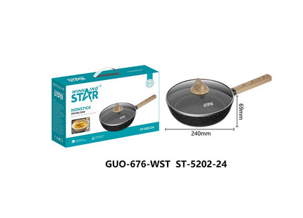 Sartén Antiadherente Winning Star ST-5202-24, Aluminio 24 cm