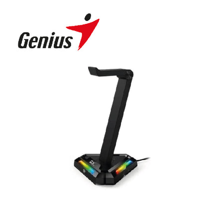 Soporte para Headset Genius GX-UH100 | Soporte Vertical | Iluminación RGB | Estructura Antideslizante | USB