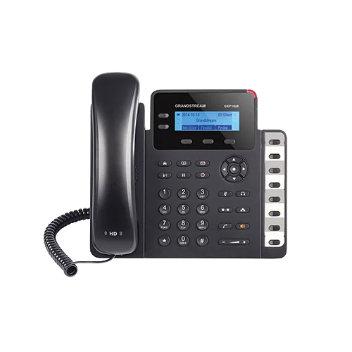 Grandstream GXP1628 Teléfono IP Gigabit PoE de 2 Líneas con Pantalla LCD de 2.95" y 8 Teclas BLF