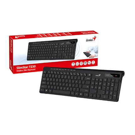 Teclado Genius SlimStar KB-7230 | Membrana | Inalámbrico | Receptor USB | Español | 31310021401