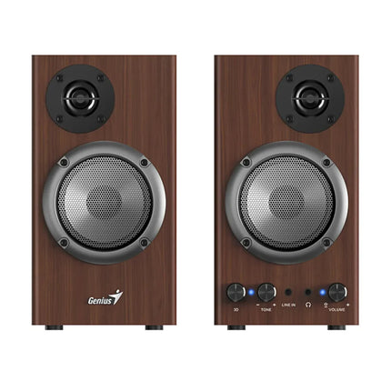 Parlante Genius SP-HF500B II | 2.0 Canal | 40W RMS | Bluetooth | Entrada RCA | Diseño de Madera