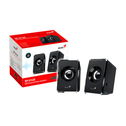 Parlante Genius SP-U125 | Estéreo 2.0 | Alimentación USB | 3.5mm | Compacto