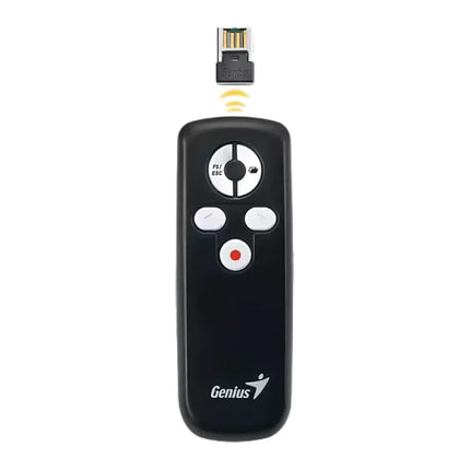 Presentador Genius Media Pointer 100 | Inalámbrico | USB | Alcance 10m | Con puntero láser