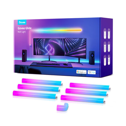 Lámpara de Pared Govee Glide Wall Light 6+1 H6062 | RGBIC | Control por App y Voz