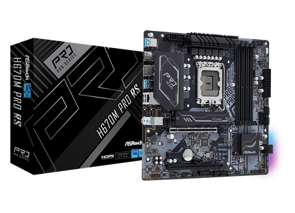 Tarjeta Madre ASRock H670M PRO RS DDR4 | Micro ATX | LGA 1700 | DDR4 hasta 5000 MHz