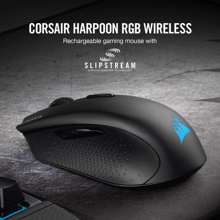 Mouse Gaming Corsair Harpoon RGB Inalámbrico | Bluetooth + 2.4 GHz | 10000 DPI