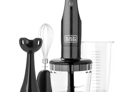 Batidora de Inmersión Black+Decker HB2800B | 3 en 1 | 600W | Velocidad Variable | Accesorios Incluidos