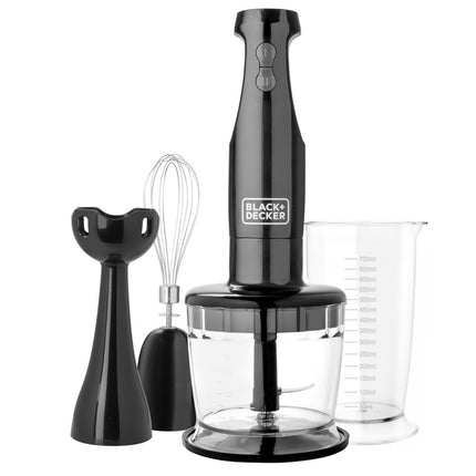 Batidora de Inmersión Black+Decker HB2800B | 3 en 1 | 600W | Velocidad Variable | Accesorios Incluidos