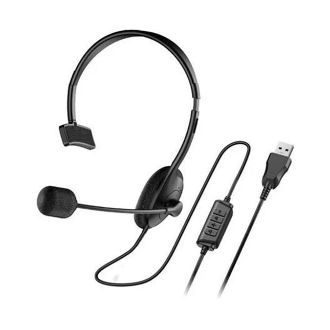 Headset Genius HS-100U | Alámbrico USB | Micrófono Ajustable | Controles en el Cable | Negro