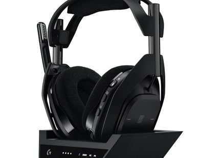 Base de carga LIGHTSPEED del headset Logitech A50 X con conectores
