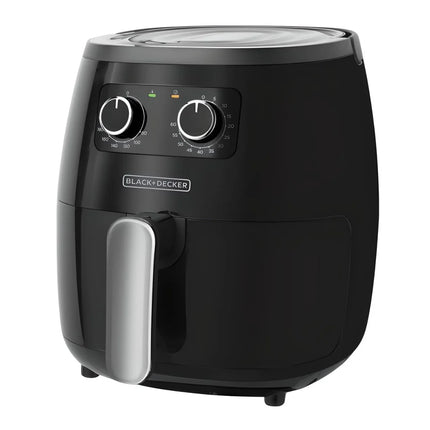 Freidora de Aire Black+Decker HF5055B | 5.5 L | 1500 W | Control Manual | Temperatura hasta 200 °C | Temporizador 60 min | Negra