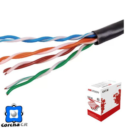Cable UTP Cat 5e Hikvision DS-1LN5E-S | 305 mts | 23AWG | 100% Cobre