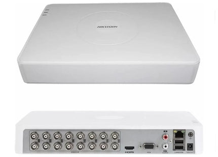 Grabador DVR Hikvision IDS-7116HQHI-M1/S | 16 Canales | 1080P | Mini 1U | H.265 | Acusense | Sonido
