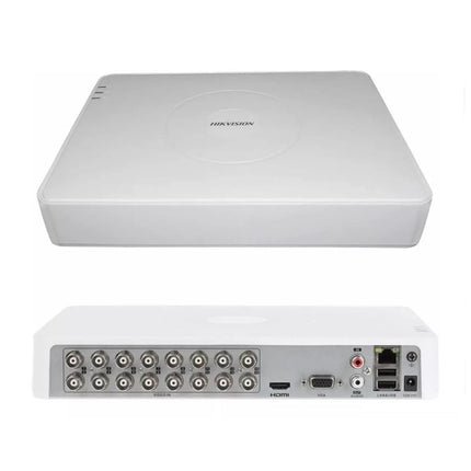 Grabador DVR Hikvision IDS-7116HQHI-M1/S | 16 Canales | 1080P | Mini 1U | H.265 | Acusense | Sonido
