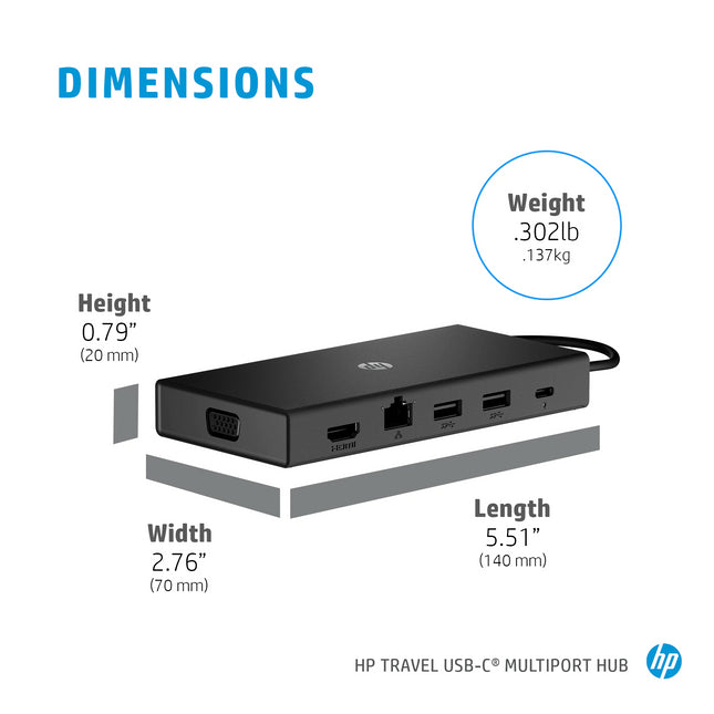 HP docking universal USB-C multipuertos  50H55UT