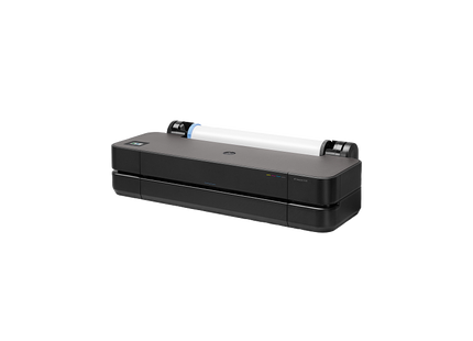 Vista lateral compacta HP DesignJet T210 para espacios trabajo técnico profesional