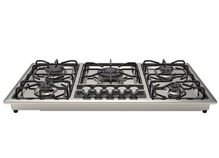 Winning Star cocina de gas 5 quemadores plateada, ST-5661