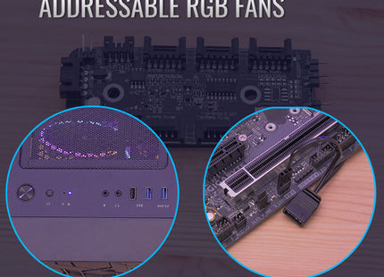 Case Gaming AeroCool Hive | Media Torre | ATX | Panel Lateral de Vidrio Templado | 1 Ventilador RGB | Negro