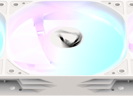 Formula V Line Ice Jet Glow 360 blanco - vista superior del módulo de ventiladores iluminado