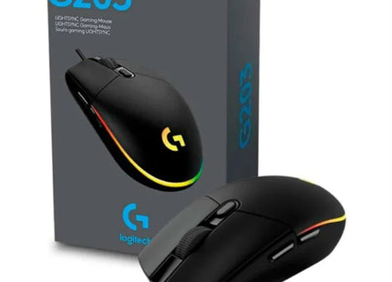 Cable USB del mouse gaming Logitech G203 LIGHTSYNC alámbrico