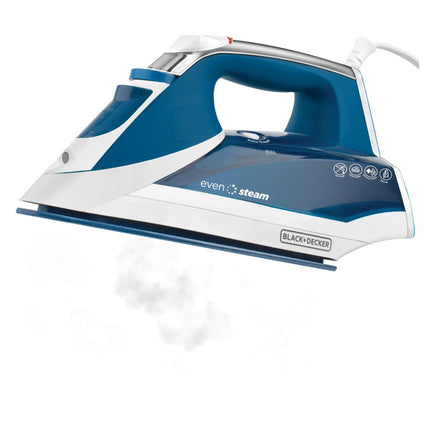 Plancha de Vapor Black+Decker IR2060 EvenSteam | 1500 W | Suela CeramicGlide | Golpe de Vapor | Tanque 300 ml