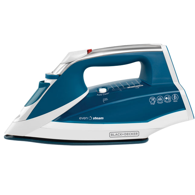 Plancha de Vapor Black+Decker IR2060 EvenSteam | 1500 W | Suela CeramicGlide | Golpe de Vapor | Tanque 300 ml