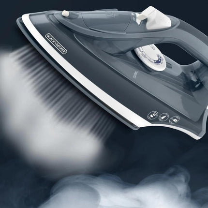 Plancha de Vapor Black+Decker TrueGlide Colors IRBD300 | 1200 W | Suela Antiadherente | Golpe de Vapor | Tanque 250 ml
