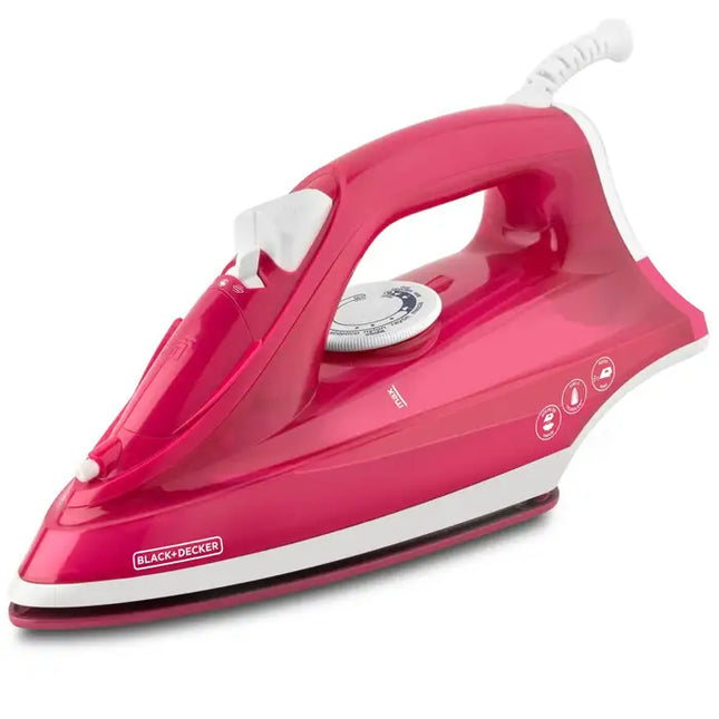 Plancha de Vapor Black+Decker IRBD302 | 1200 W | Suela TrueGlide Antiadherente | Golpe de Vapor | Auto‑clean