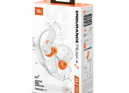 JBL Endurance Peak 4 Audífonos Deportivos Inalámbricos True Wireless Blanco