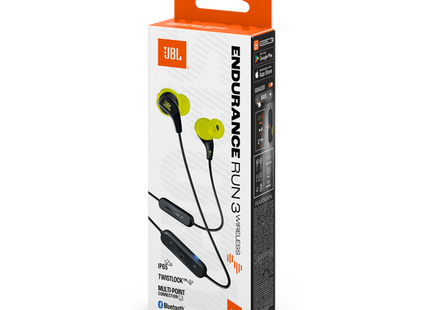 JBL Endurance Run 3 Wireless Negro/Amarillo Audífonos Deportivos Inalámbricos
