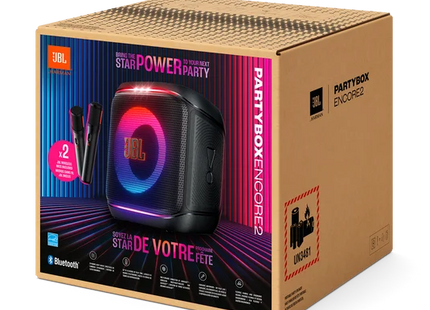 JBL PartyBox Encore 2 con 2 Micrófonos Inalámbricos