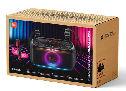 JBL PartyBox On-The-Go 2 Plus con Micrófono Inalámbrico