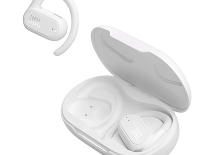 Estuche de carga USB-C para audífonos JBL Soundgear Sense color blanco