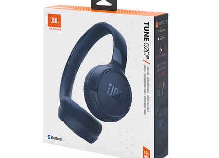 Auriculares JBL 520BT bluetooth vista superior mostrando diadema acolchada