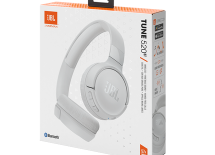 Audífonos JBL Tune 520BT vista trasera con almohadillas acolchadas