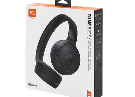 Detalle controles táctiles JBL Tune 520BT para volumen y reproducción