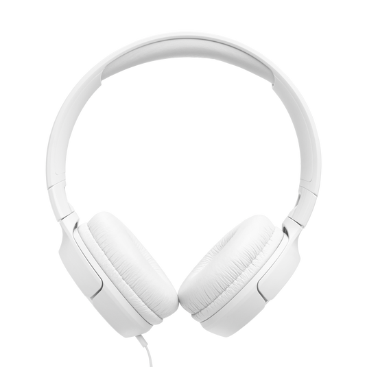 JBL Tune 520C audífonos blancos USB-C vista frontal completa