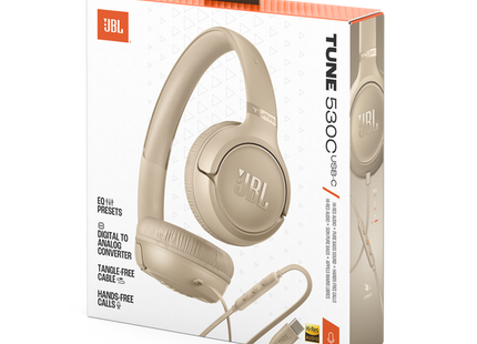 JBL Audífonos USB-C Beige Tune 530C, JBLT530CBEGAM