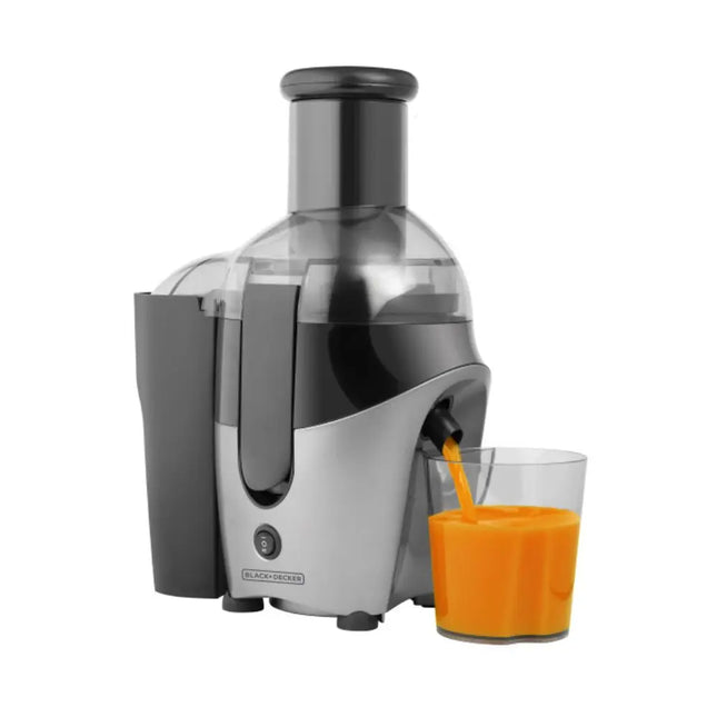 Extractor de Jugos Black+Decker JMBD3181 | 500 W | 2 Velocidades | Acero Inoxidable | 3″ Boca | Gris