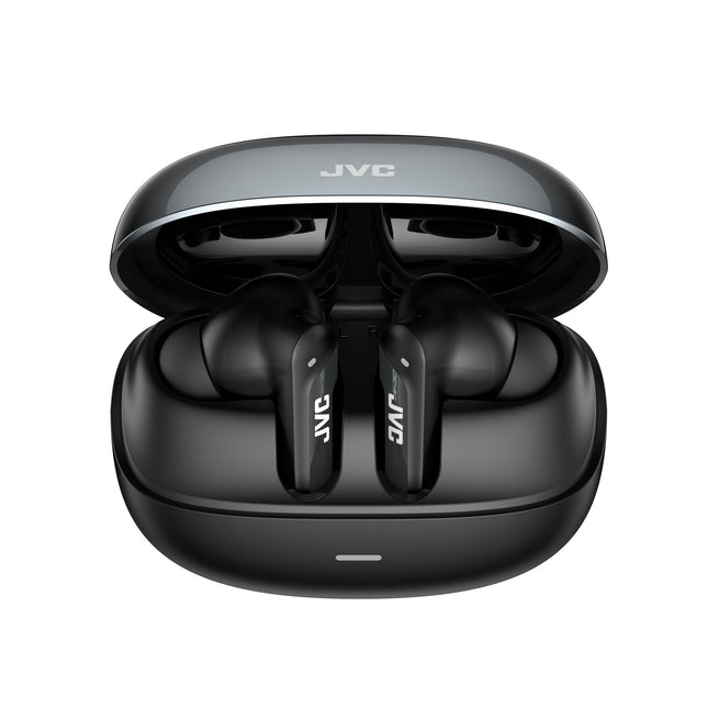 JVC audifonos inalambricos 6.0 hibridos con cancelacion ruido (ANC), audio espacial resistencia al agua IPX4, 52 hrs auto color negro - HJ-KFXT544B6
