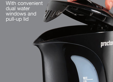 HB Proctor Silex 1 Liter Electric Kettle Blk K2071G