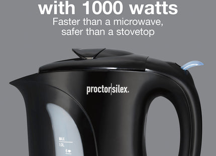 HB Proctor Silex 1 Liter Electric Kettle Blk K2071G