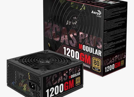 Fuente de Poder AeroCool KCAS PLUS 1200GW | 1200W | 80 Plus Gold | Fully Modular