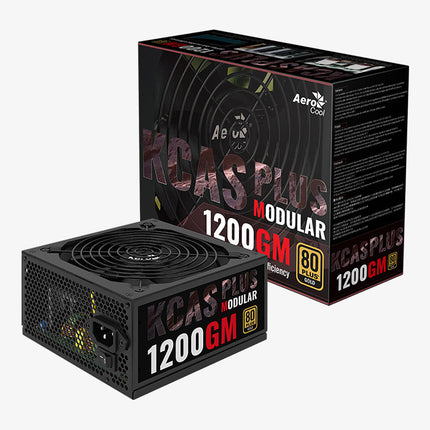 Fuente de Poder AeroCool KCAS PLUS 1200GW | 1200W | 80 Plus Gold | Fully Modular