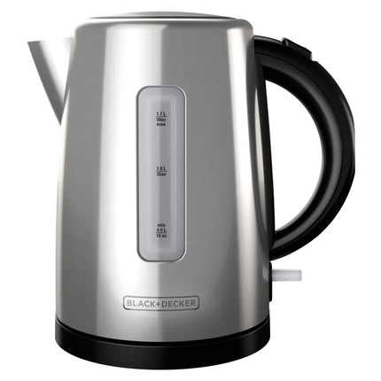 Hervidor Eléctrico Black+Decker KE2000SD | 1.7 L | 1500 W | Inalámbrico 360° | Acero Inoxidable