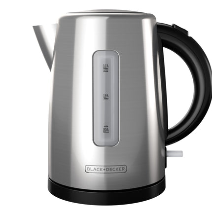 Hervidor Eléctrico Black+Decker KE2000SD | 1.7 L | 1500 W | Inalámbrico 360° | Acero Inoxidable