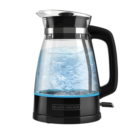 Hervidor Eléctrico Black+Decker KE7000B‑LA | 1.7 L | 1500 W | Iluminación LED | Base 360° | Apagado Automático