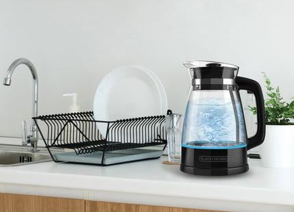 Hervidor Eléctrico Black+Decker KE7000B‑LA | 1.7 L | 1500 W | Iluminación LED | Base 360° | Apagado Automático